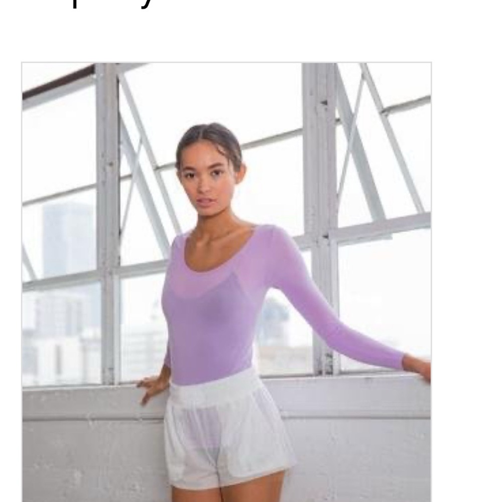 Minuet Petite Purple Fitted Long Sleeve Scoop Neck Bodysuit